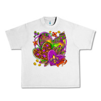 Lunar Rock Mardi Gras hearts Urban Heavy Tee - NancyCooperArtShop