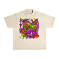 Sandshell Mardi Gras hearts Urban Heavy Tee - NancyCooperArtShop