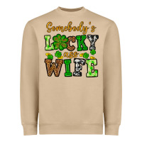 Mushroom St. Patrick's Somebody’s lucky ass wife Heavyweight Sweatshirt - OliviaCreatesArt