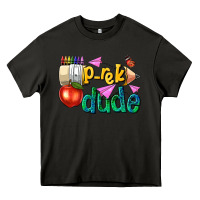 Asphalt pre k school pencil dude Heavy Core Tee - NancyCooperArtShop