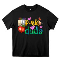Black pre k school pencil dude Heavy Core Tee - NancyCooperArtShop