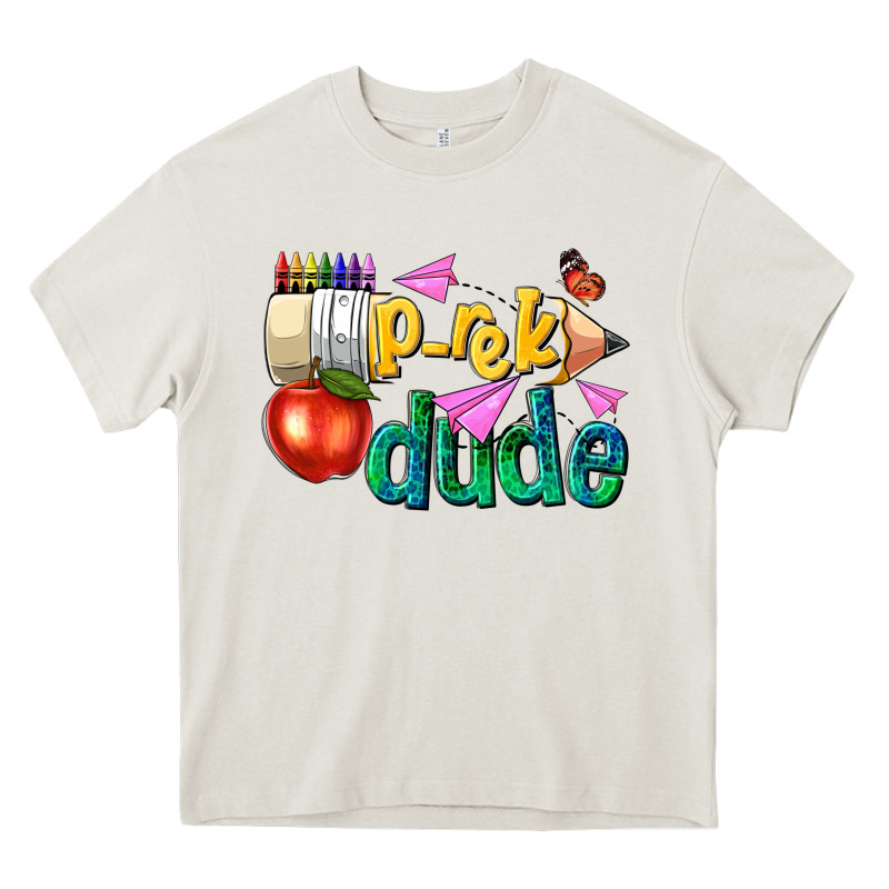 Pre K School Pencil Dude Heavy Core Tee by NancyCooperArtShop | Teevron