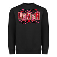 Black Valentine's Day lover Heavyweight Sweatshirt - FaDigitalArtStudio