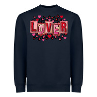 Navy Valentine's Day lover Heavyweight Sweatshirt - FaDigitalArtStudio
