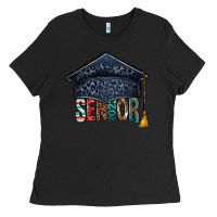 Black senior 2023 graduation hat bbs Ladies Tee - BundleAndBundleShop