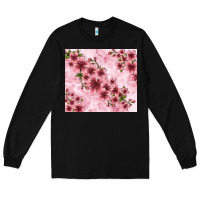Black hibiscus flowers with glitter Long Sleeve Tee - TumblerDesignByShophia