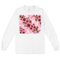 White hibiscus flowers with glitter Long Sleeve Tee - TumblerDesignByShophia