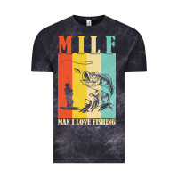 Cloud Black fishing t  shirt milf man i love fishing t  shirt Vintage Tee - baoMotion