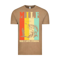 Vintage Coffee fishing t  shirt milf man i love fishing t  shirt Vintage Tee - baoMotion