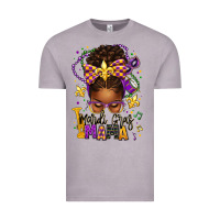 Vintage Zinc mardi gras mama afro messy bun Vintage Tee - texasbilliewilder