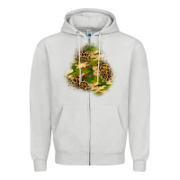 Dove Grey camouflage and leopard patch  3 Zipper Hoodie - BundleAndBundleShop