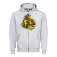 Heather Grey camouflage and leopard patch  3 Zipper Hoodie - BundleAndBundleShop