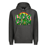Charcoal Heather St Patricks Lucky Charm Premium Hoodie - FaDigitalArtStudio
