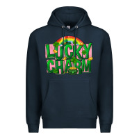 Navy St Patricks Lucky Charm Premium Hoodie - FaDigitalArtStudio
