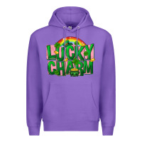 Purple St Patricks Lucky Charm Premium Hoodie - FaDigitalArtStudio