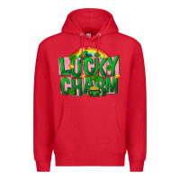 Red St Patricks Lucky Charm Premium Hoodie - FaDigitalArtStudio