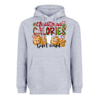 Heather Grey christmas calories dont count Heavyweight Hoodie - CowhideDigitalArt