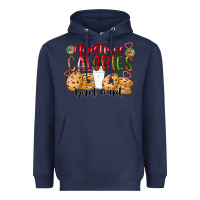 Navy christmas calories dont count Heavyweight Hoodie - CowhideDigitalArt