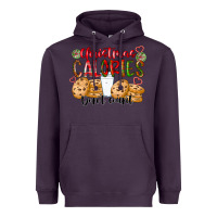 Plum christmas calories dont count Heavyweight Hoodie - CowhideDigitalArt