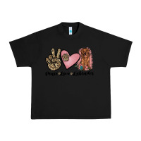 Black peace love labrador Urban Heavy Tee - JahusDesignShop