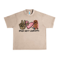 French Oak peace love labrador Urban Heavy Tee - JahusDesignShop
