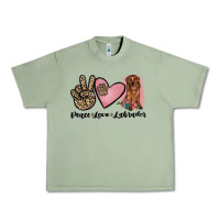 Oil Green peace love labrador Urban Heavy Tee - JahusDesignShop