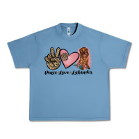 Pebble Blue peace love labrador Urban Heavy Tee - JahusDesignShop