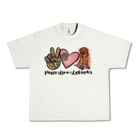 Pistachio peace love labrador Urban Heavy Tee - JahusDesignShop