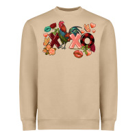 Mushroom Rooster Valentine's Day xoxo Heavyweight Sweatshirt - FaDigitalArtStudio