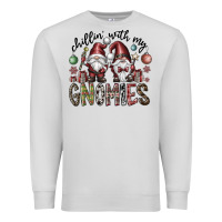 Dove Grey Chillin With My Gnomies Premium Sweatshirt - CowhideDigitalArt