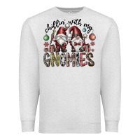 Oatmeal Heather Chillin With My Gnomies Premium Sweatshirt - CowhideDigitalArt