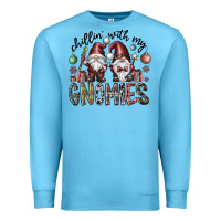Ocean Blue Chillin With My Gnomies Premium Sweatshirt - CowhideDigitalArt