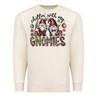 Sandshell Chillin With My Gnomies Premium Sweatshirt - CowhideDigitalArt