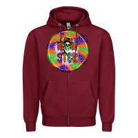 Burgundy Momster Zipper Hoodie - BundleAndBundleShop