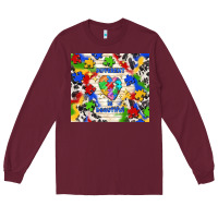Burgundy different is beautiful Long Sleeve Tee - TumblerDesignByShophia