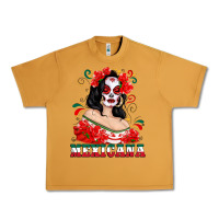 Peanut Butter Mexicana with Skull Girl Urban Heavy Tee - texasbilliewilder