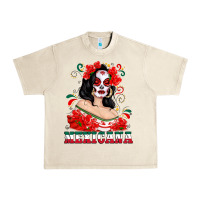 Sandshell Mexicana with Skull Girl Urban Heavy Tee - texasbilliewilder