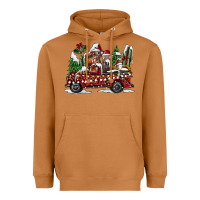Meerkat festive farm animal christmas truck Heavyweight Hoodie - CowhideDigitalArt