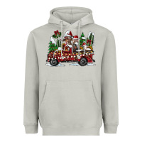 Moon Dust festive farm animal christmas truck Heavyweight Hoodie - CowhideDigitalArt