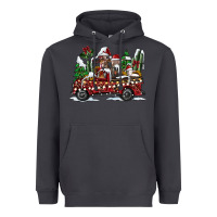 Smoke festive farm animal christmas truck Heavyweight Hoodie - CowhideDigitalArt