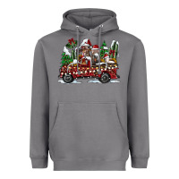 Storm festive farm animal christmas truck Heavyweight Hoodie - CowhideDigitalArt