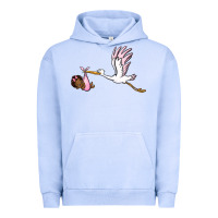 Pigment Grape Ice stork with black baby girl Urban Hoodie - BarkalooDesign