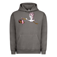 Pigment Tornado stork with black baby girl Urban Hoodie - BarkalooDesign