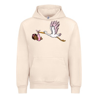 Sandshell stork with black baby girl Urban Hoodie - BarkalooDesign