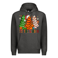 Charcoal Heather Tis' The Season Basketball Christmas Cakes Premium Hoodie - BundleAndBundleShop