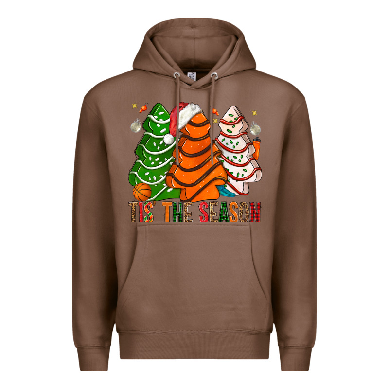Tis' The Season Basketball Christmas Cakes Premium Hoodie by BundleAndBundleShop | Teevron