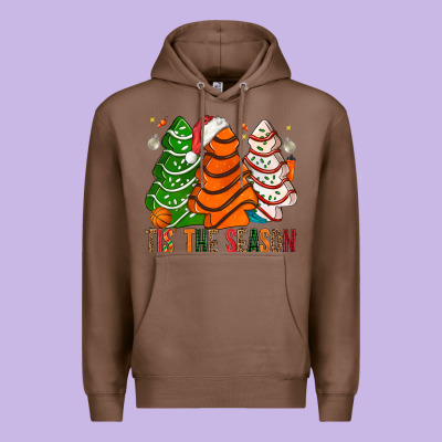 Tis' The Season Basketball Christmas Cakes Premium Hoodie Designed By Bundleandbundleshop