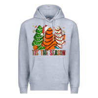 Heather Grey Tis' The Season Basketball Christmas Cakes Premium Hoodie - BundleAndBundleShop