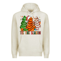 Oatmeal Heather Tis' The Season Basketball Christmas Cakes Premium Hoodie - BundleAndBundleShop