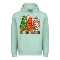 Seafoam Tis' The Season Basketball Christmas Cakes Premium Hoodie - BundleAndBundleShop